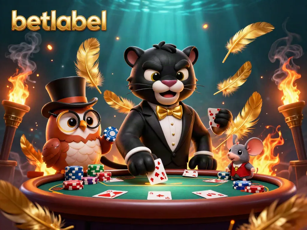 Engage in thrilling poker at betlabel with quirky characters and vibrant casino elements.